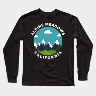 Alpine Meadows Ski Snowboard Mountain California Yosemite - Travel Long Sleeve T-Shirt